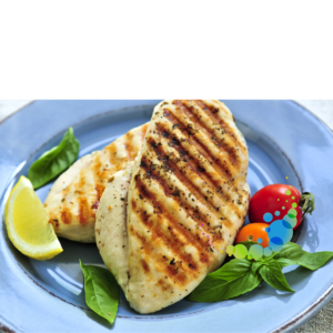 GRILLED CHICKEN WITH BROCCOLINI AND TOMATOES