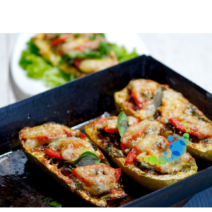 CHICKEN PARM ZUCCHINI BOAT