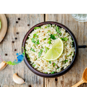FRESH BROWN RICE WITH MINT + LIME