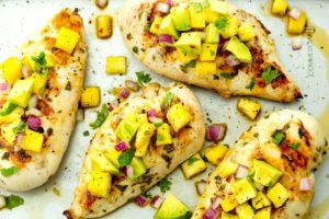 grilled chicken and pineapple salsa