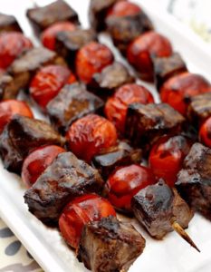 balsamic steak skewers