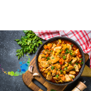 Crockpot Mexican Chicken Stew over Cilantro Rice